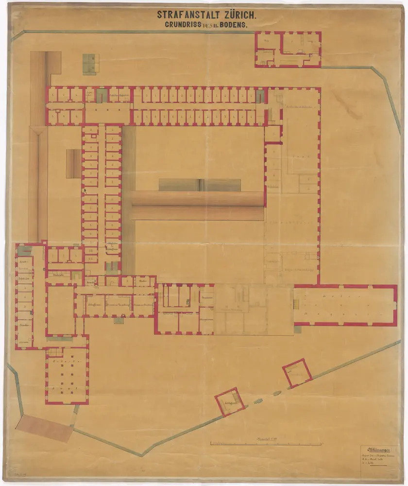 Kantonale Strafanstalt Oetenbach: 2. Stock; Grundriss