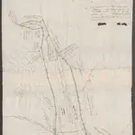 HZAN GA 100_Nr. 324_ : Obersöllbach (Kr. Öhringen); "Das Anhörnlein und Teufelsreut";ohne Verfasser;ohne Maßstab;61 x 43 cm; Norden rechts;Papier; Federzeichnung; Grenze farbig hervorgehoben; Einzeichnung der Steine.