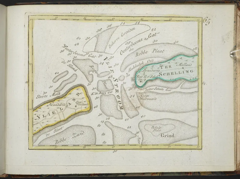 [Map of the islands Terschelling and Vlieland].