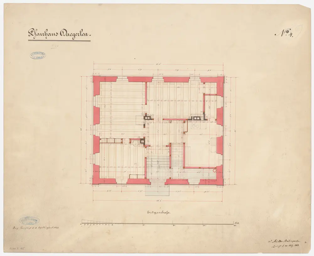 Dägerlen: Pfarrhaus, Erdgeschoss; Grundriss (Nr. 4)