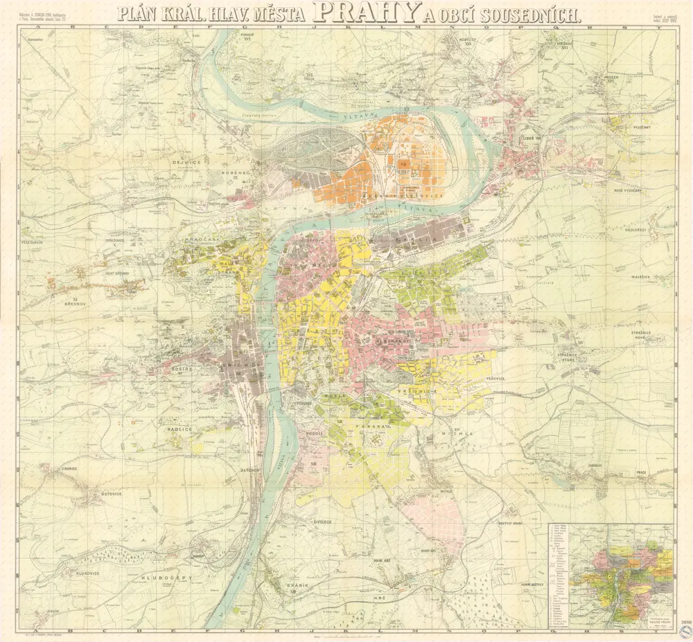 Plán král. hl. města Prahy a obcí sousedních