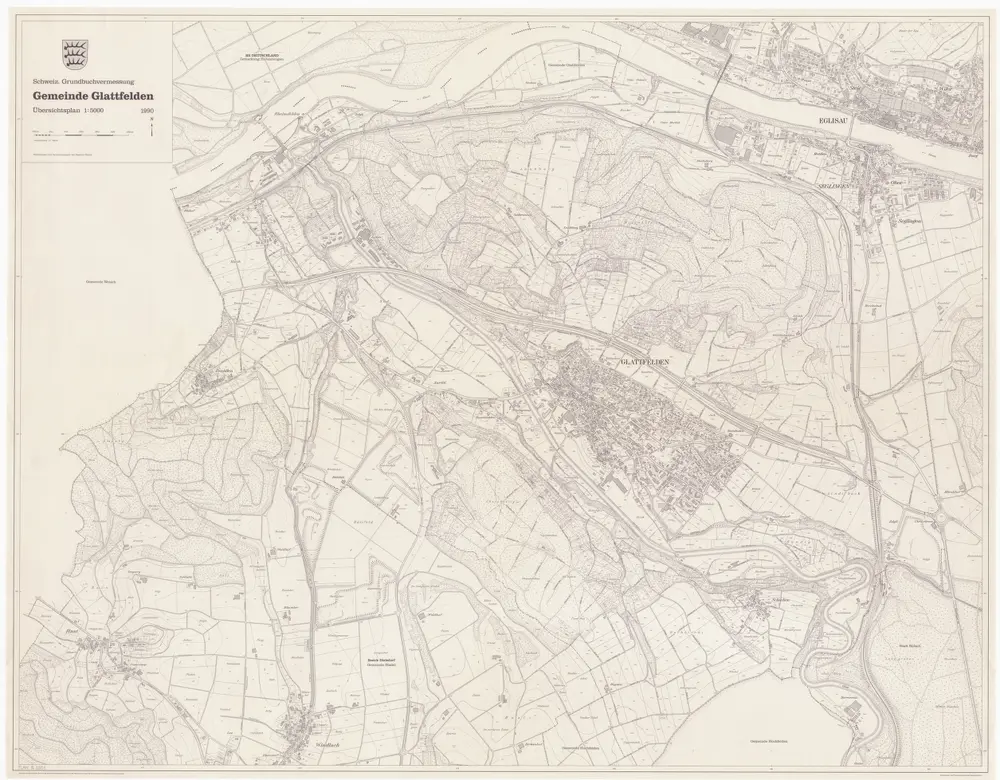 Glattfelden: Gemeinde; Übersichtsplan (Schweizerische Grundbuchvermessung)