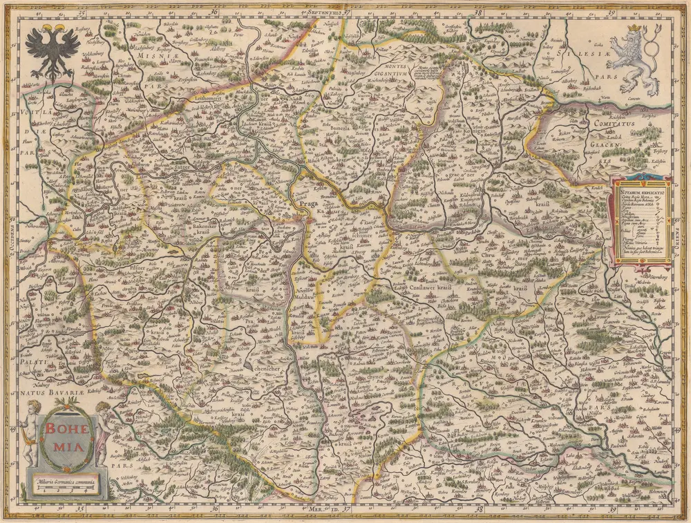 Bohemia [Karte], in: Theatrum orbis terrarum, sive, Atlas novus, Bd. 1, S. 133.