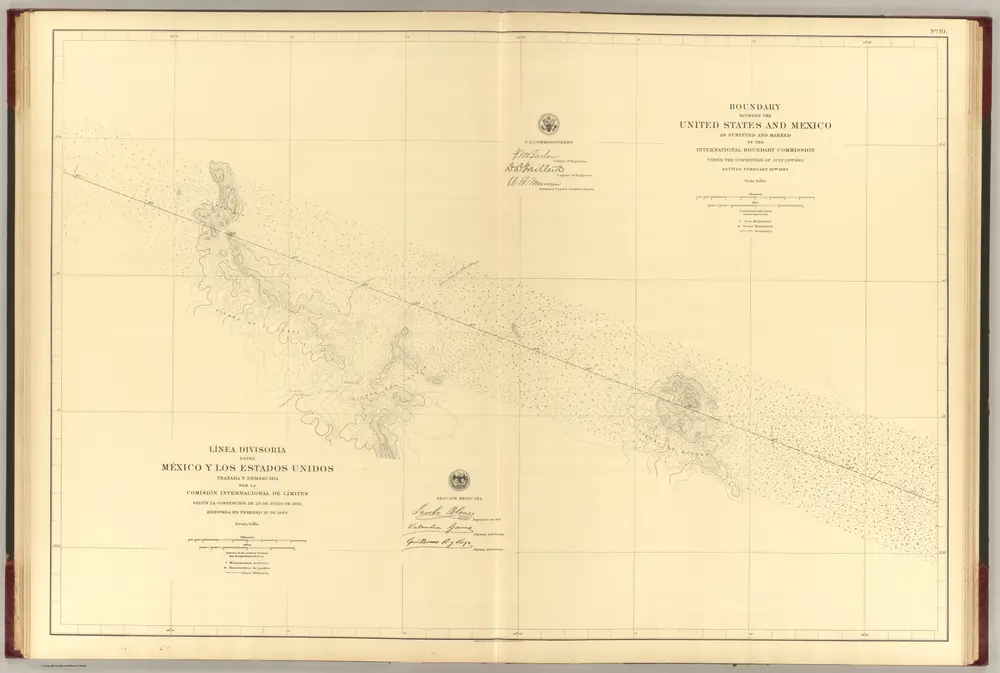 Linea Divisoria Entre Mexico Y Los Estados Unidos. No. 10.