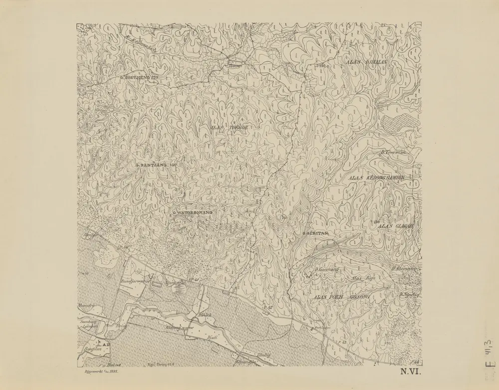 [Post Ladjoe] : bijgewerkt t/m 1893 / [Topographisch Bureau]