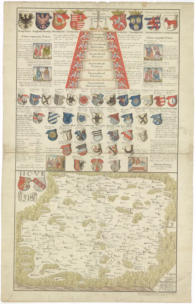 COPIA ab antiquissima MAPPA REGNI BOHEMIAE quae asservatur in Bibliotheca episcopali Litomeric