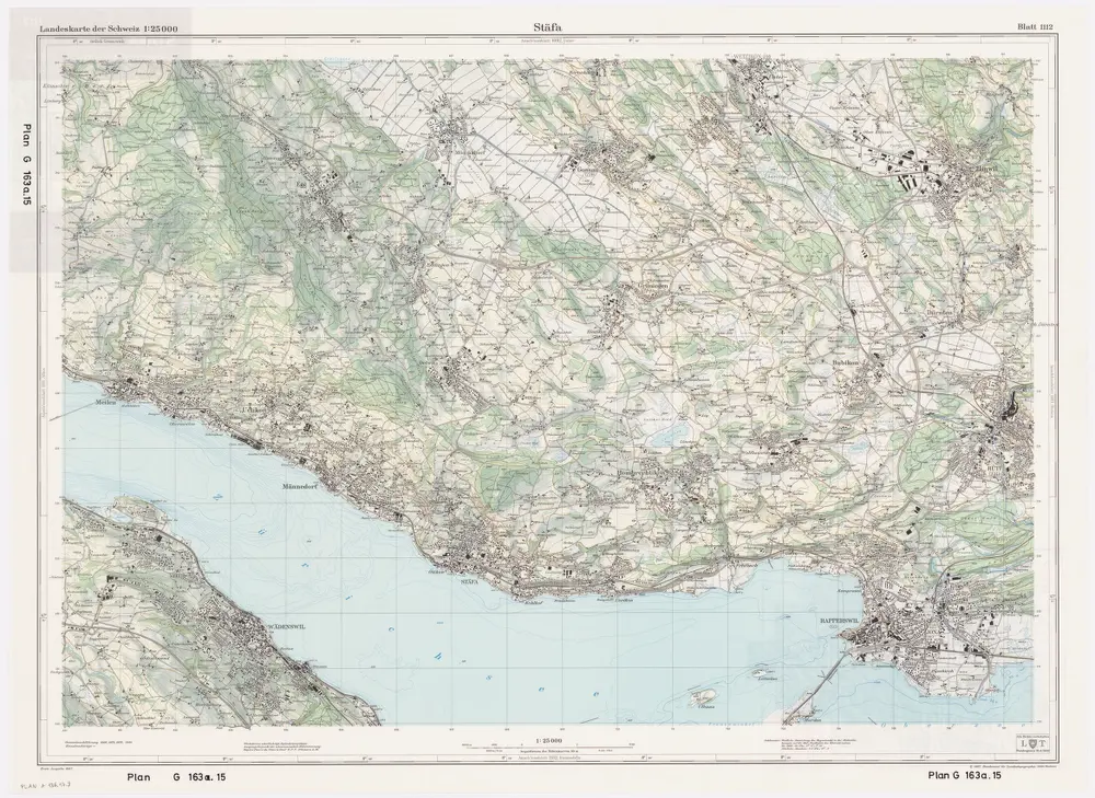 Landeskarte der Schweiz 1 : 25000: Den Kanton Zürich betreffende Blätter: Blatt 1112: Stäfa