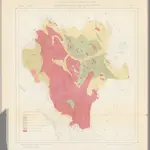 Composite: Bosquejo Geologico Del E. De Durango and Relief Map Overlaid.