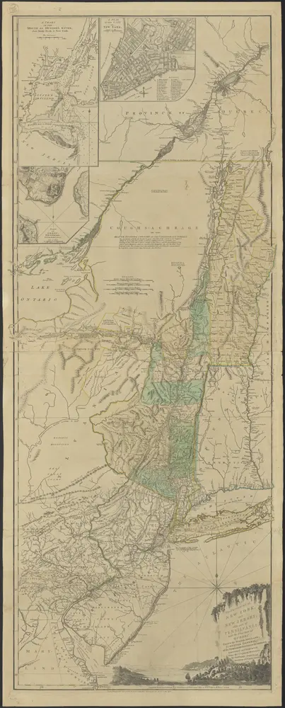 The provinces of New York, and New Jersey; with part of Pensilvania, and the province of Quebec