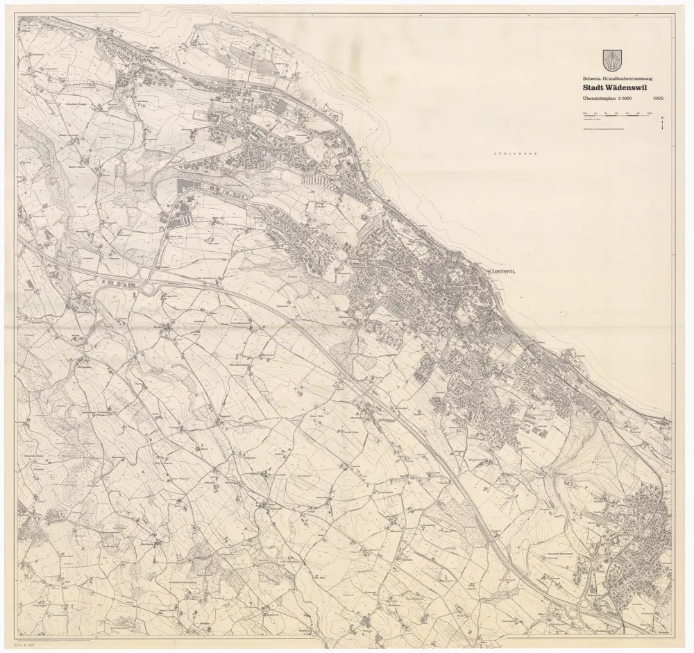 Wädenswil: Gemeinde; Übersichtsplan (Schweizerische Grundbuchvermessung)