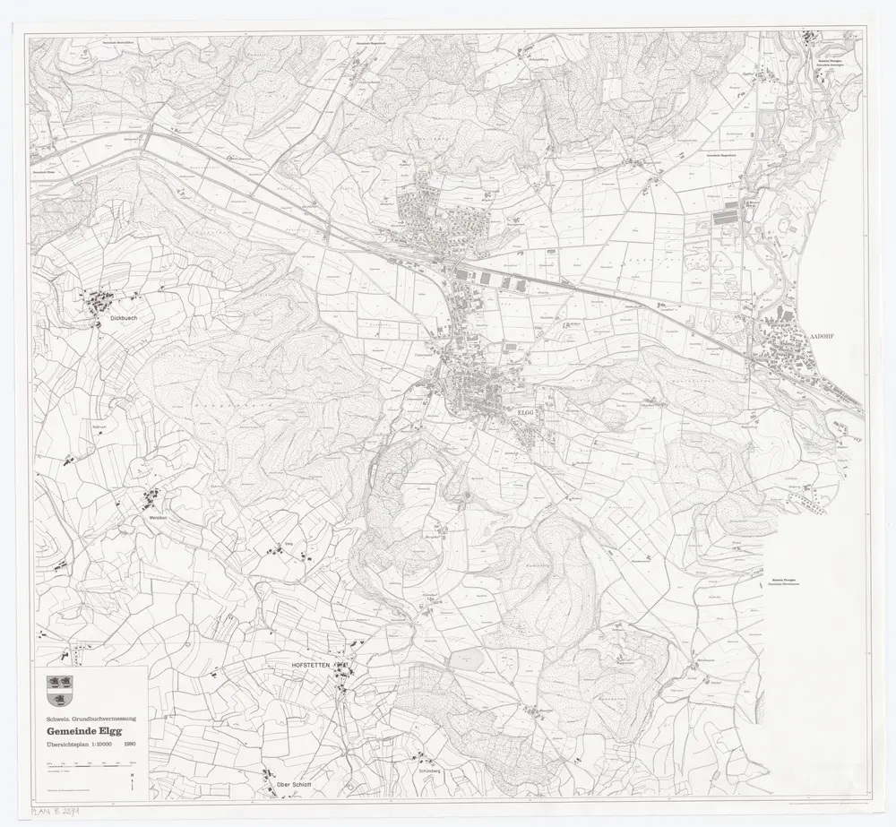 Elgg: Gemeinde; Übersichtsplan (Schweizerische Grundbuchvermessung)