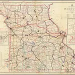 Post Route Map of the State of Missouri Showing Post Offices ... September 15, 1953.