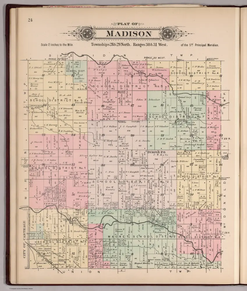 Plat of Madison, Missouri.