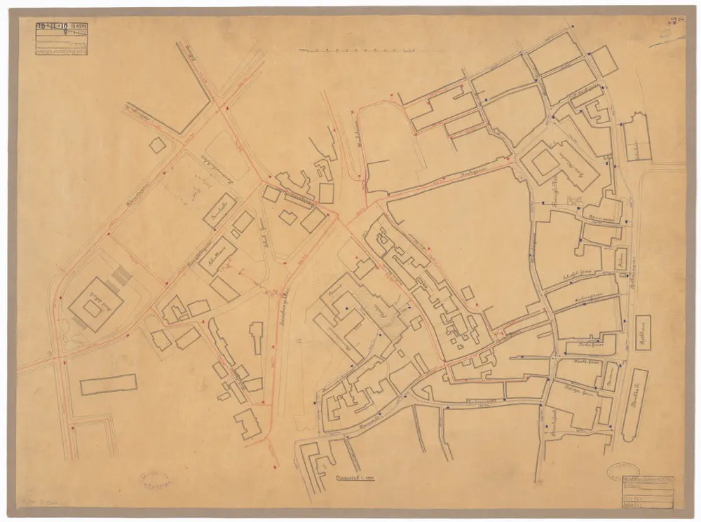 Rämistrasse, Neumarkt, Rindermarkt, Winkelwiese, Grossmünster: Kanalisation; Situationsplan