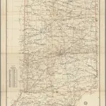 Post Route Map of the State of Indiana Showing Post Offices ... March 1, 1942.