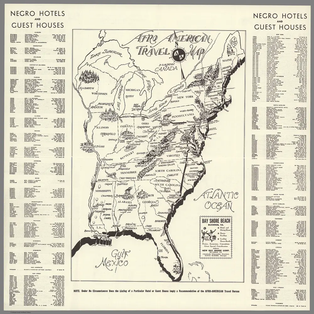 Afro-American Travel Map.