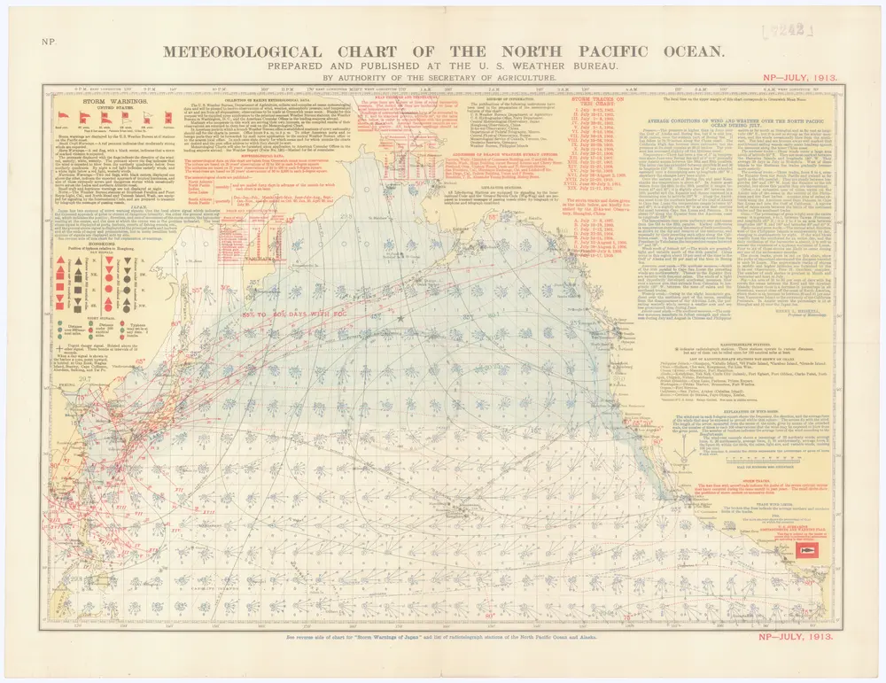 Meteorological chart of the North Pacific Ocean