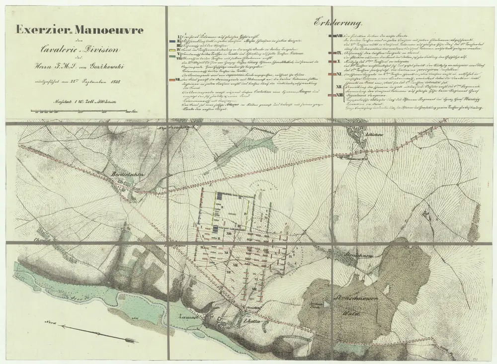 Exerzier-Manoeuvre der Cavalerie-Division den Herrn F.M.L. von Goržkowski