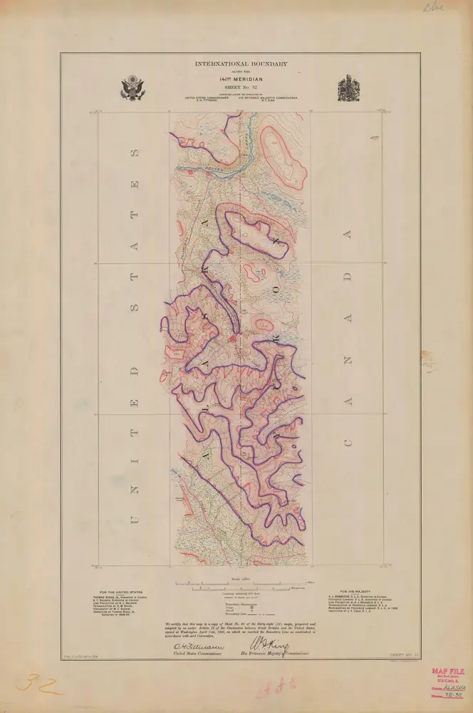 International Boundary, Along the 141st Meridian, Sheet No.32