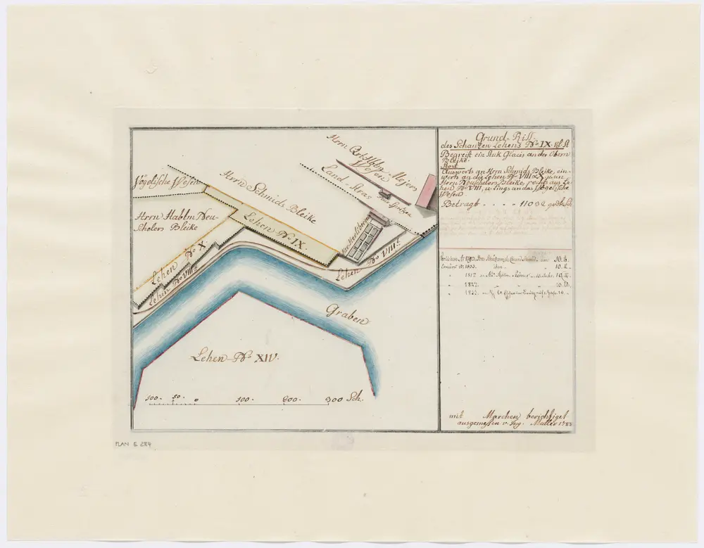 Zürich: Schanzenlehen Nr. 9 Kleine Stadt, bei der Oberen Bleiche; Grundriss