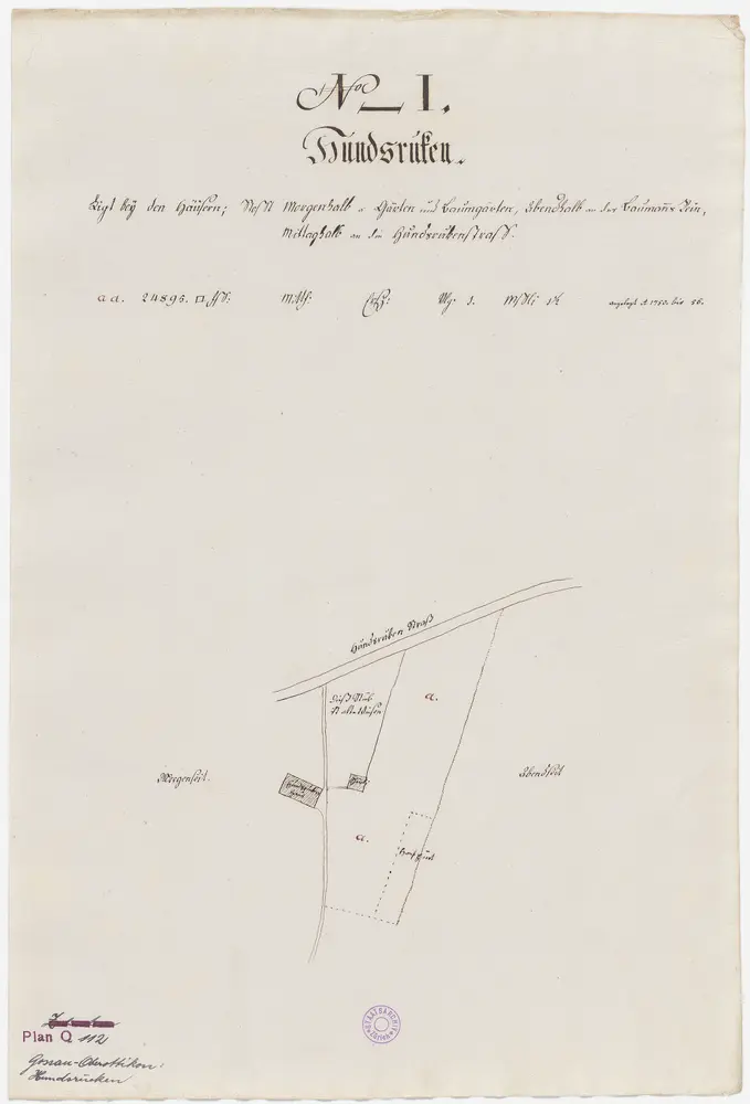 Gossau-Oberottikon, Nr. 1: Zehntengut Hundsrücken, zwischen Oberottikon und Oberböndler gelegen; Grundriss