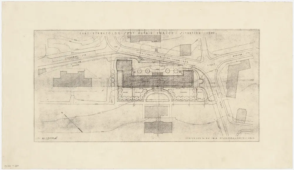 Zürich: Kantonale Dermatologische Klinik; Situationsplan
