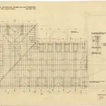 Winterthur: Kantonsspital, Hauptgebäude, Aufbau, Westflügel, Sparrenlage; Ansicht und Querschnitt (Nr. 24)