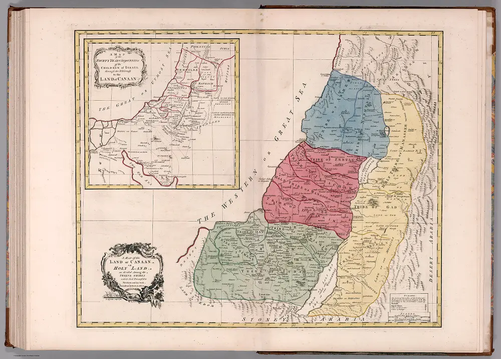 Land of Canaan or Holy Land as divided Among the Twelve Tribes.