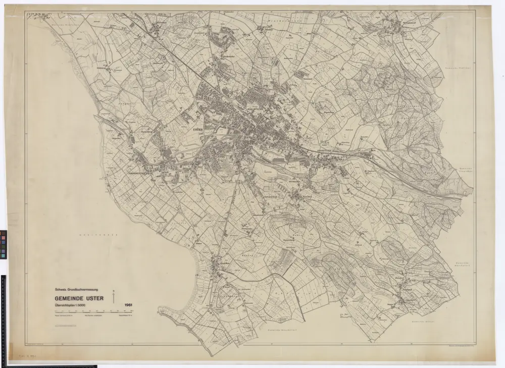 Uster: Gemeinde; Übersichtsplan (Schweizerische Grundbuchvermessung): Teilplan 1: Südlicher Teil