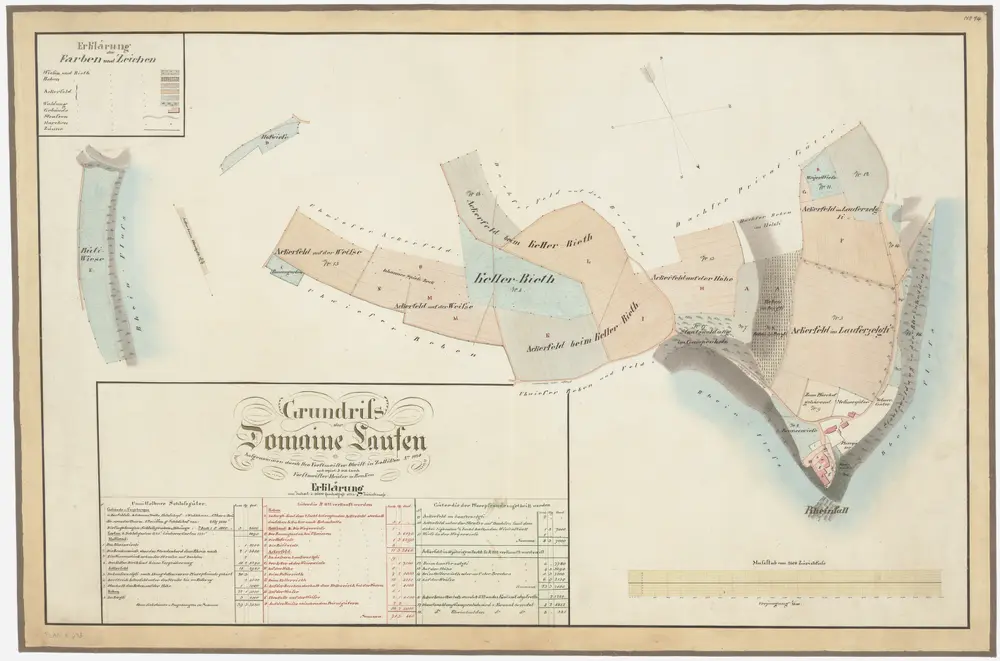 Laufen-Uhwiesen: Pfrundgüter Laufen mit Schloss und Umgebung; Grundriss (Nr. 14)