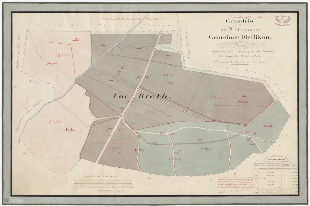 Dietlikon: Gemeindewaldung: Riet (Im Rieth); Grundriss