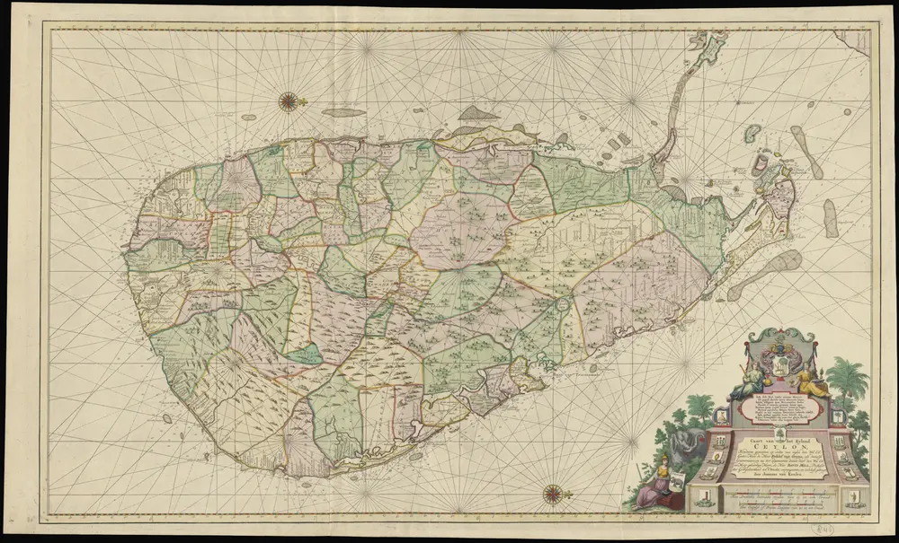 Caart van het Eyland Ceylon