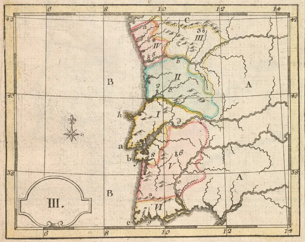 III. [Portugall] [Karte], in: [Atlas des enfans, ou, Nouvelle méthode pour apprendre la géographie], S. 14.