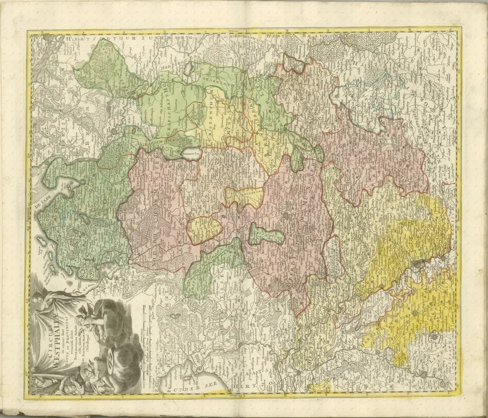 mapa z atlasu "Atlas compendiarius quinquaginta tabularum geographicarum Homannianarum :"