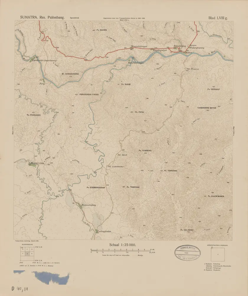 [Batoelintang] / opgenomen door den Topografischen Dienst in 1910-1918