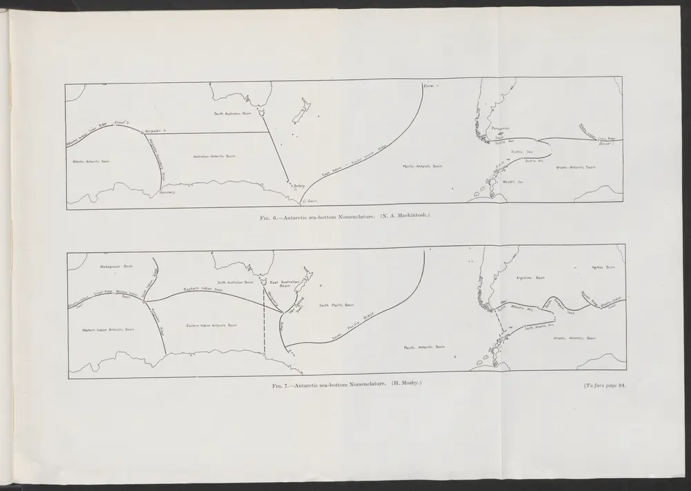 Fig. 7 Antarctic sea-bottom Nomenclature (H. Mosby)