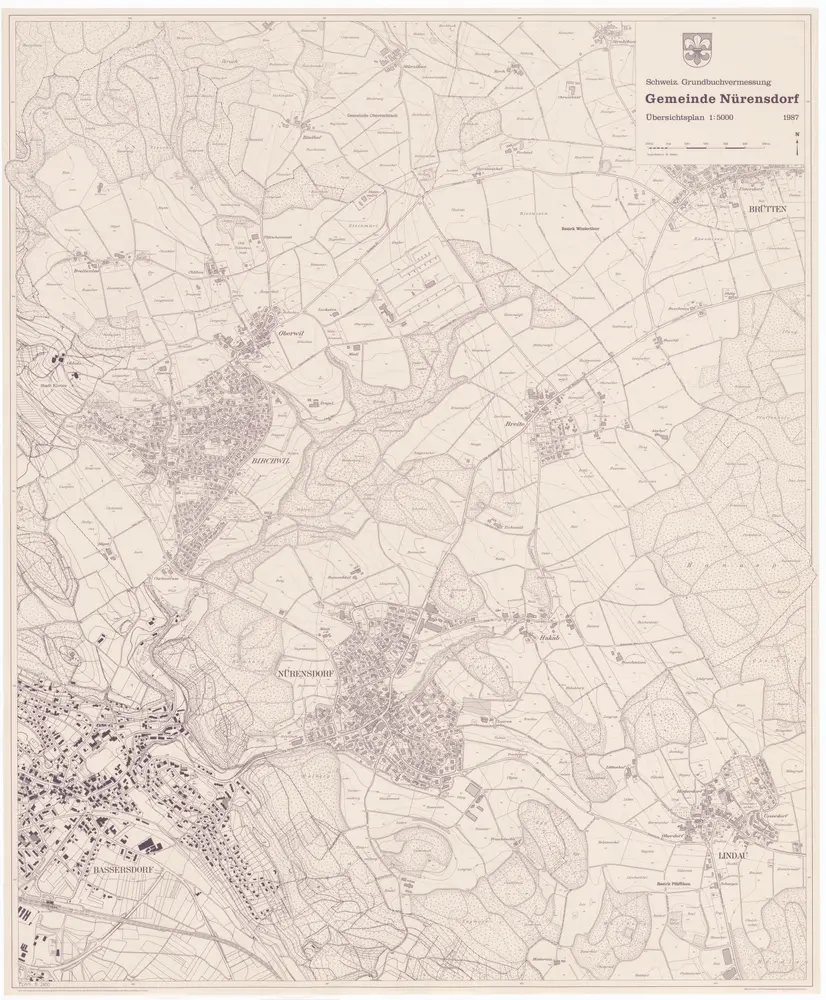 Nürensdorf: Gemeinde; Übersichtsplan (Schweizerische Grundbuchvermessung)