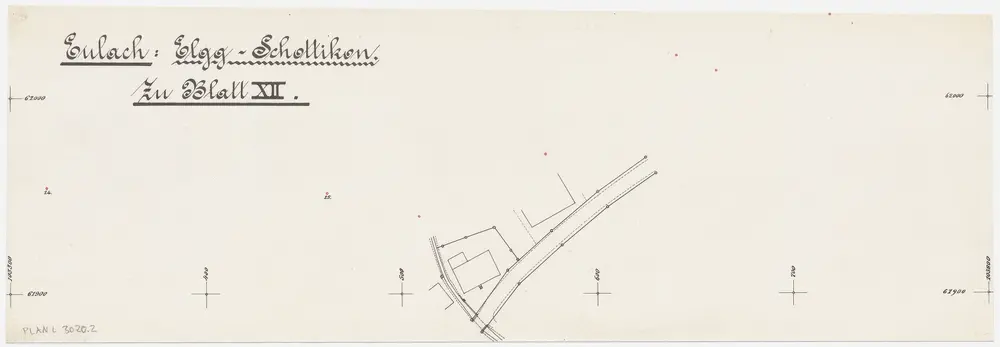 Elsau: Schottikon, Eulach bei Unterschottikon (Eulach: Elgg-Schottikon Blatt XII): Situationsplan (Eulach: Elgg-Schottikon zu Blatt XII)