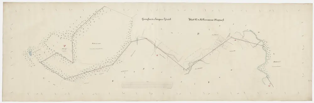 Grenze zwischen den Kantonen Zürich und Aargau vom Röhrenmoos bis zur Reppisch; Grundriss (Blatt 11)