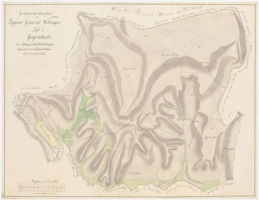 Elgg: Gemeindewaldung: Guegenhard (Gugenhart); Grundriss (Tab. I)
