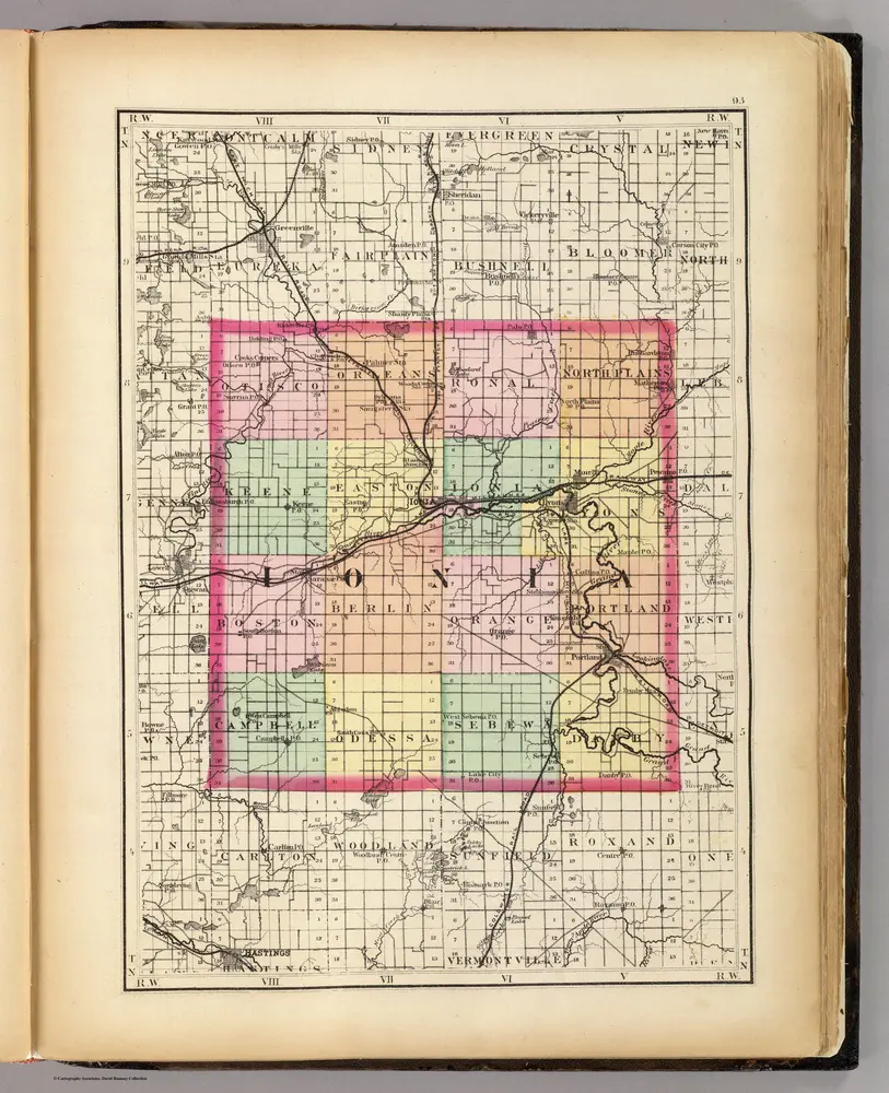 (Map of Ionia County, Michigan)