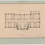 Projektierte Augenklinik, Rämistrasse 73: 1. Stock; Grundriss