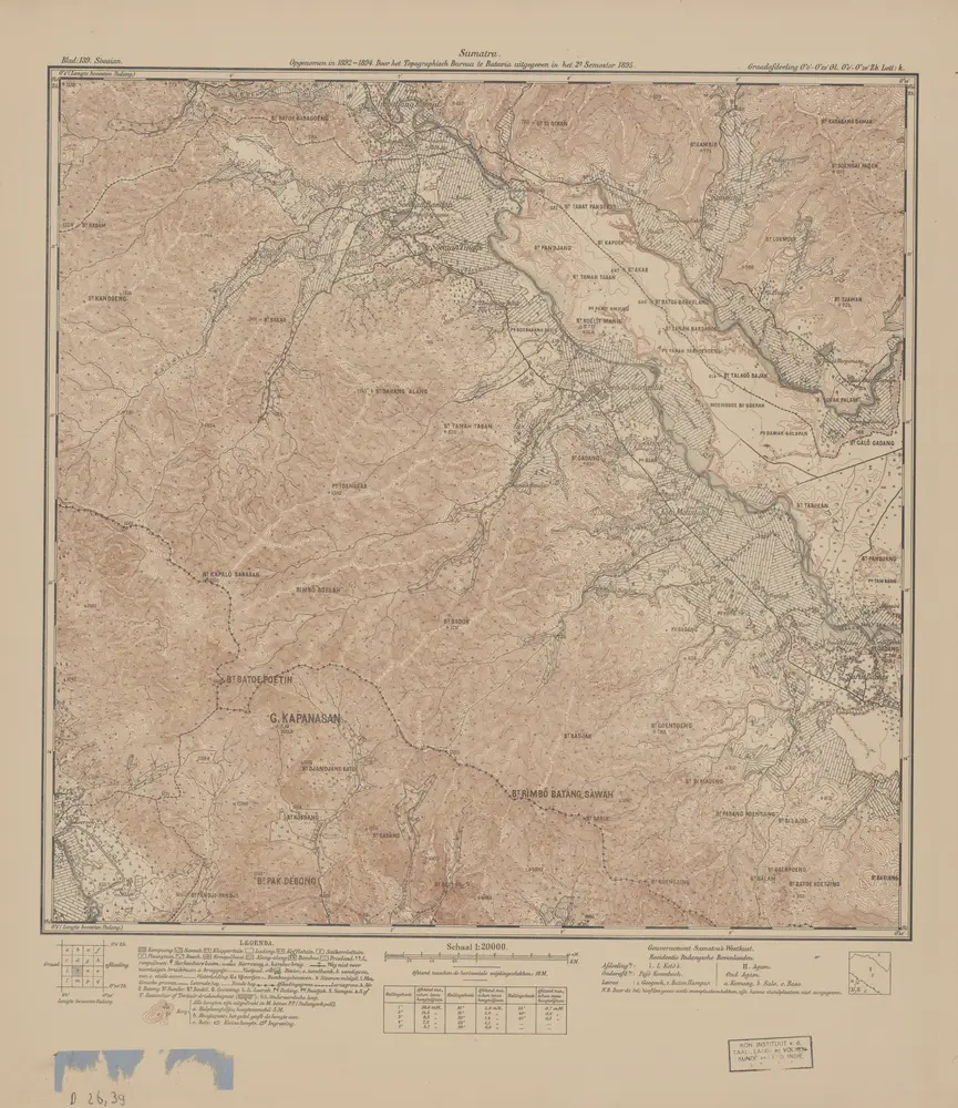 Soeaian : opgenomen in 1892-1894 / door het Topographisch Bureau te Batavia uitgegeven in het 2e semester 1895