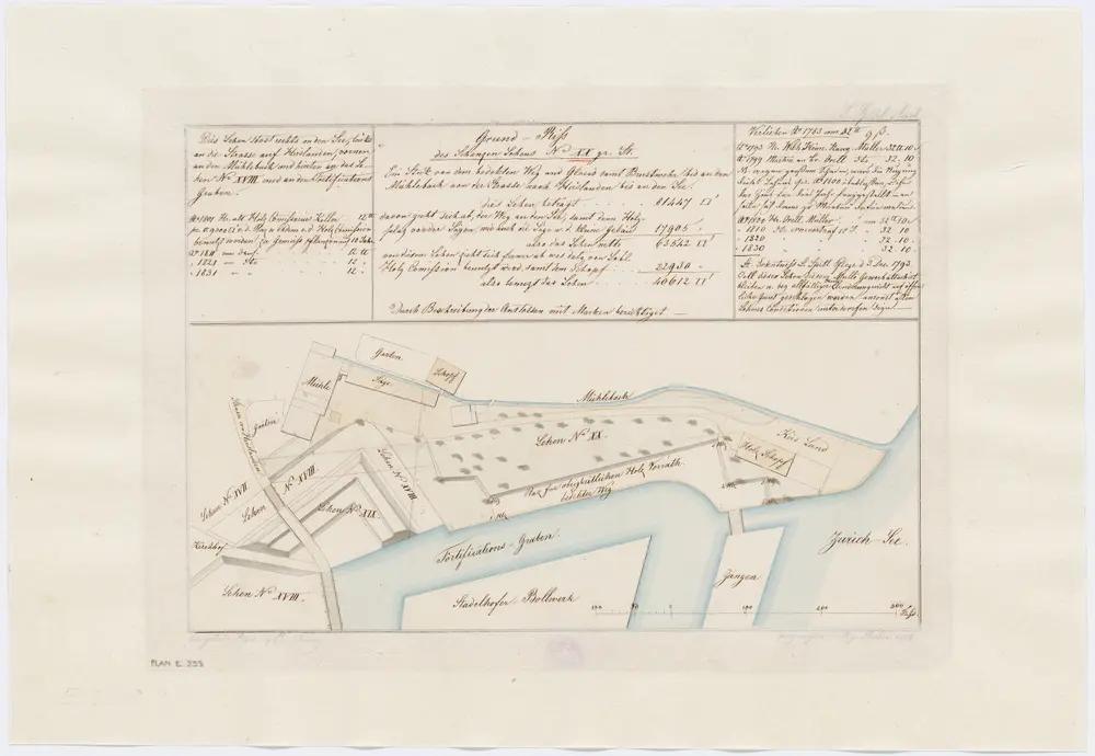 Zürich: Schanzenlehen Nr. 20 Grosse Stadt, zwischen Mühlebach und Stadelhofer-Bollwerk; Grundriss