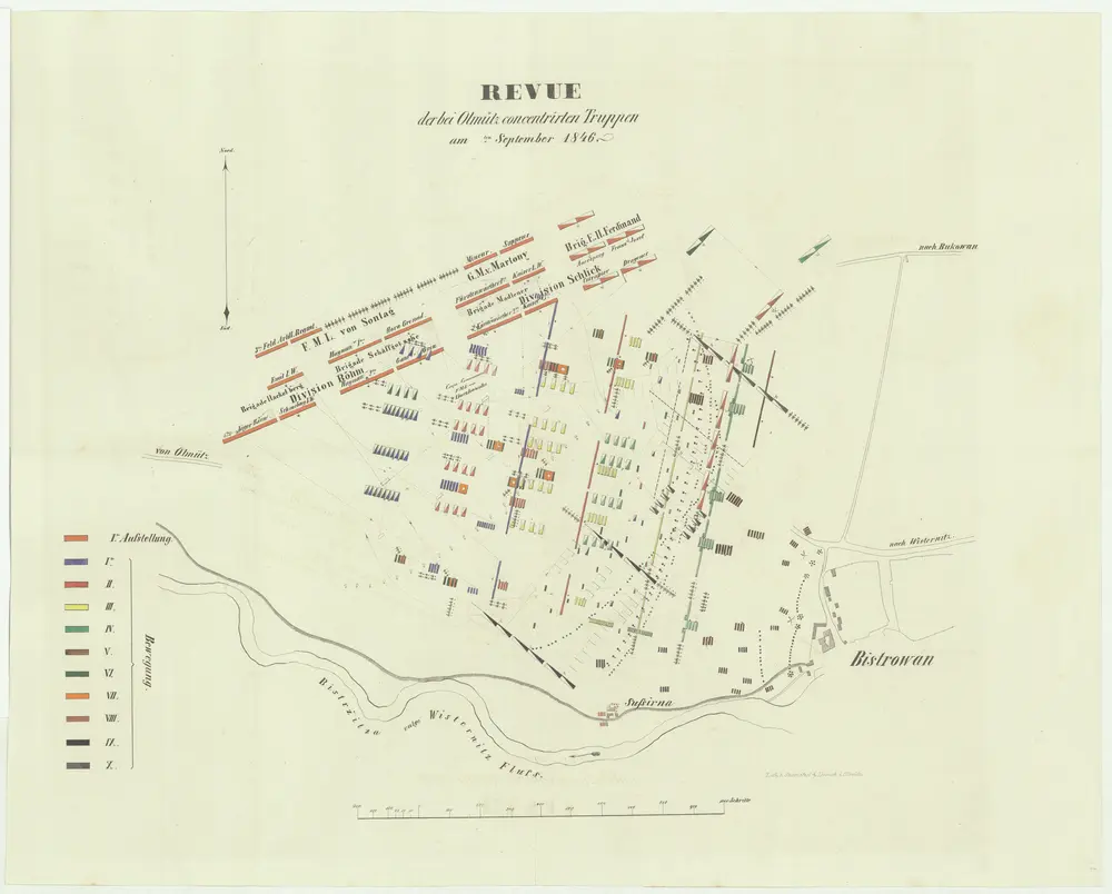 Revue der bei Olmütz concentrirten Truppen am September 1846