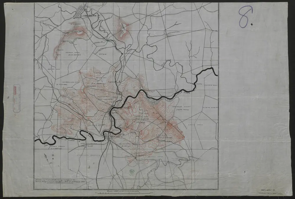 'Sketch Map to Illustrate the Operations of the Natal Army between the 14th & 28th of February 1900.'