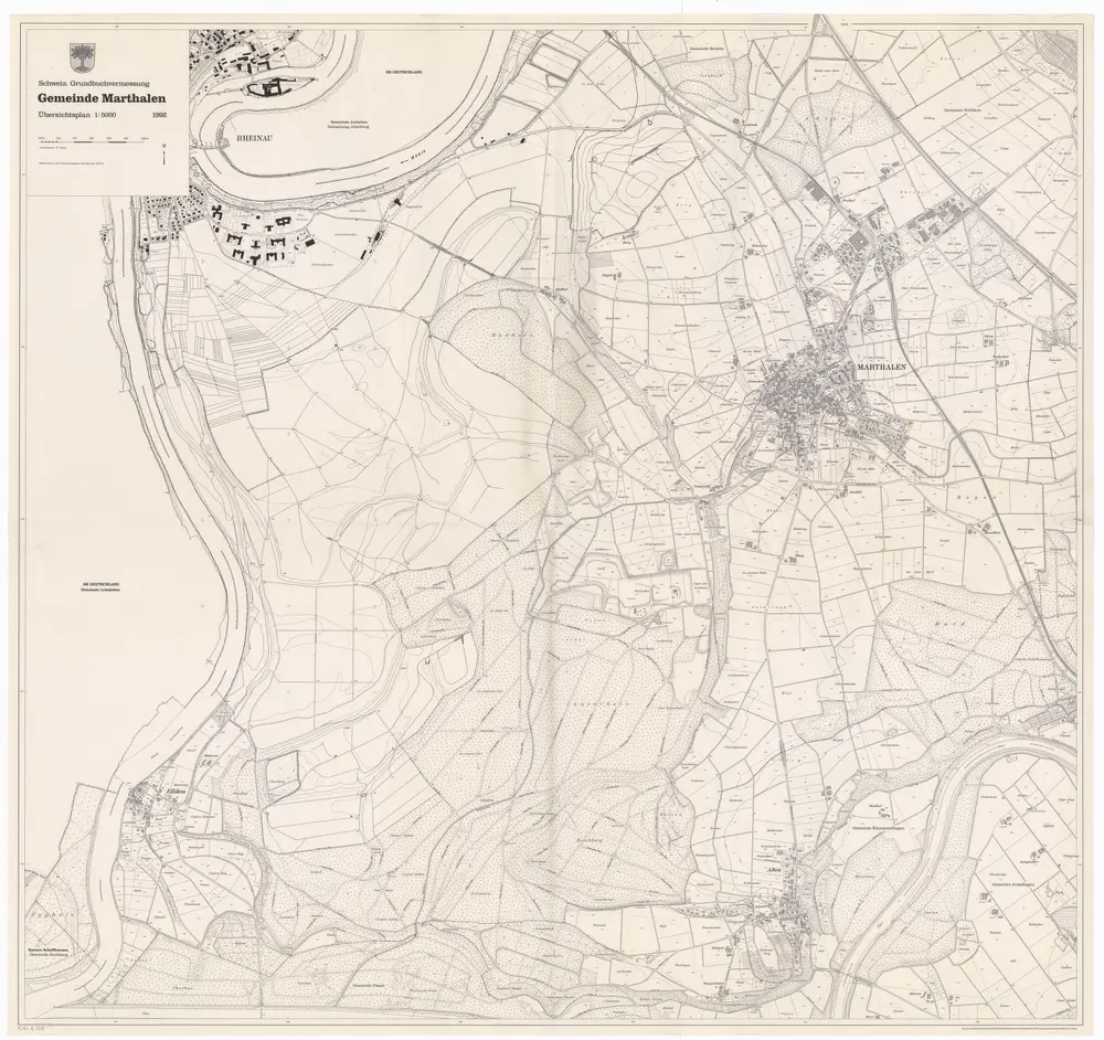 Marthalen: Gemeinde; Übersichtsplan (Schweizerische Grundbuchvermessung)
