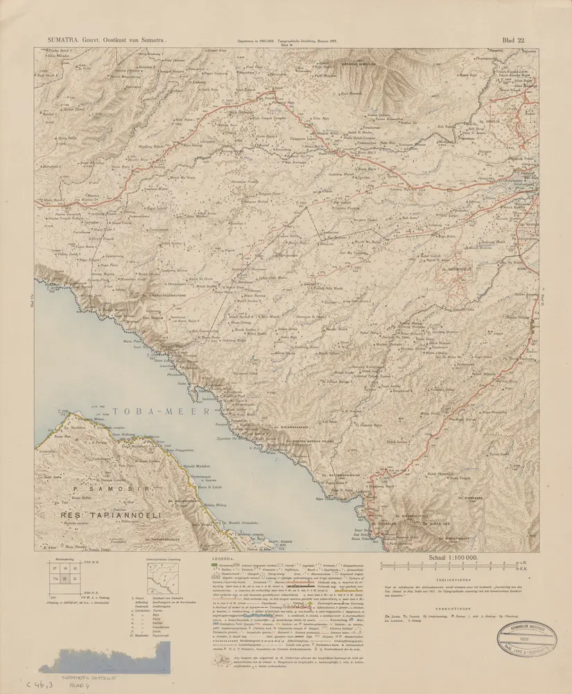 [P[oelau] Samosir [Noord] : opgenomen door den Topografischen Dienst in 1915-1921