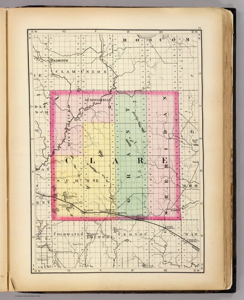 (Map of Clare County, Michigan)