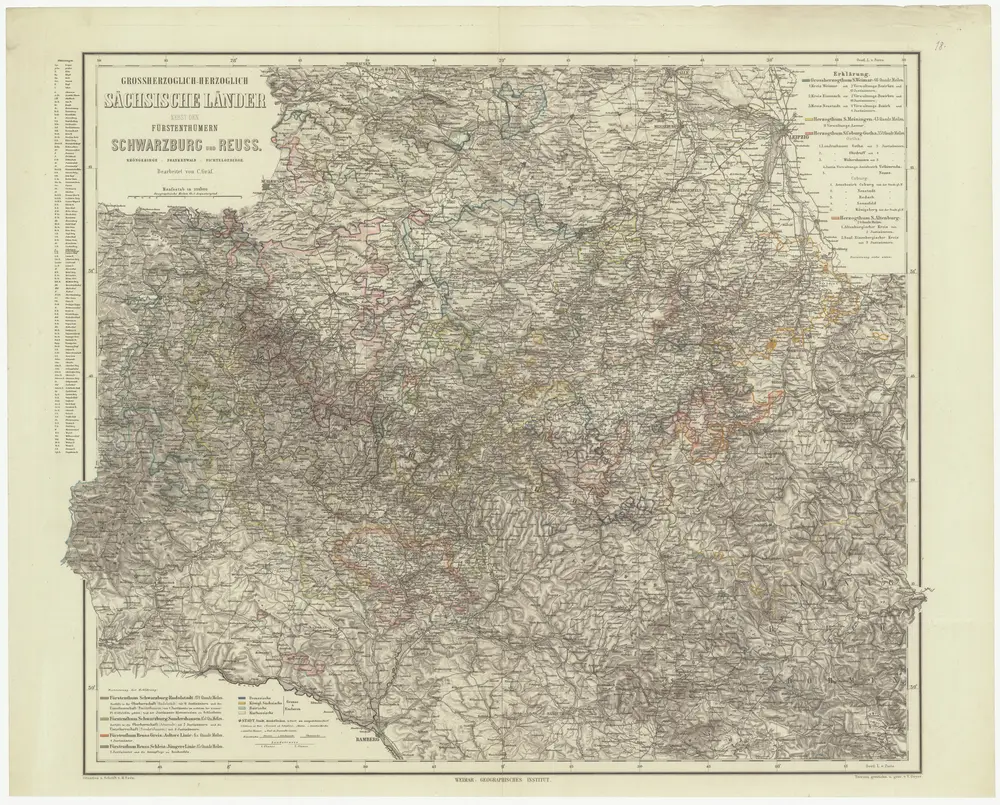 Grosherzoglich-herzoglich Sächsische Länder nebst den Fürstenthümern Schwarzburg und Reuss